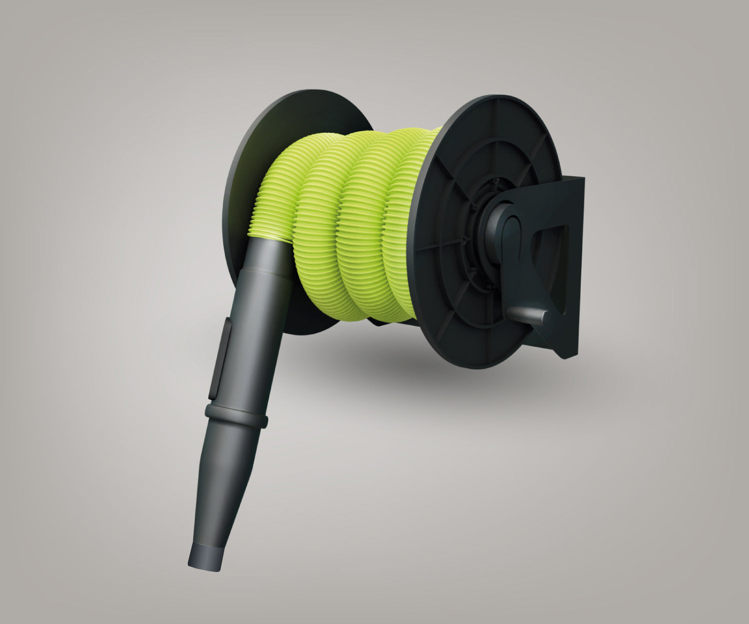 BlowR Wall Mounted Hose Reel for Car Dryer