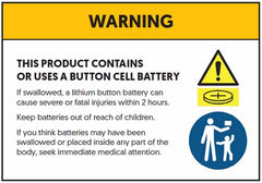 Cell Battery Warning Label