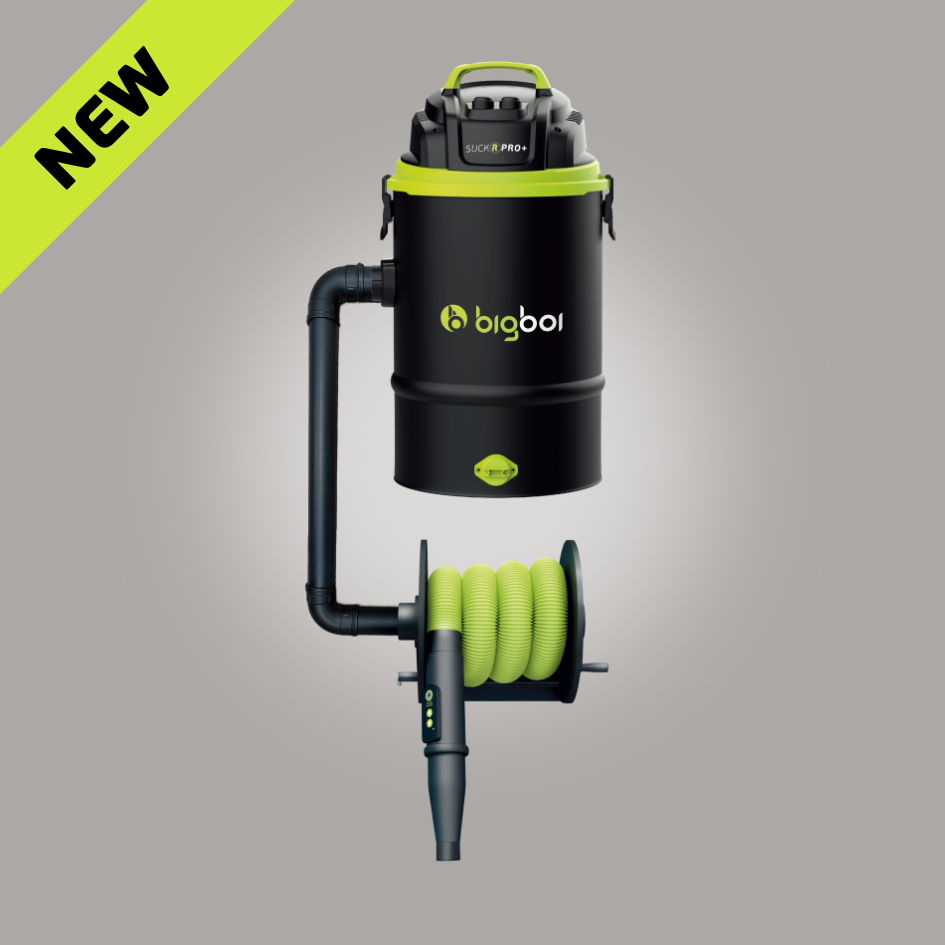SuckR PRO Plus - Wall Mounted Automotive Wet Dry Vacuum with Hose Reel